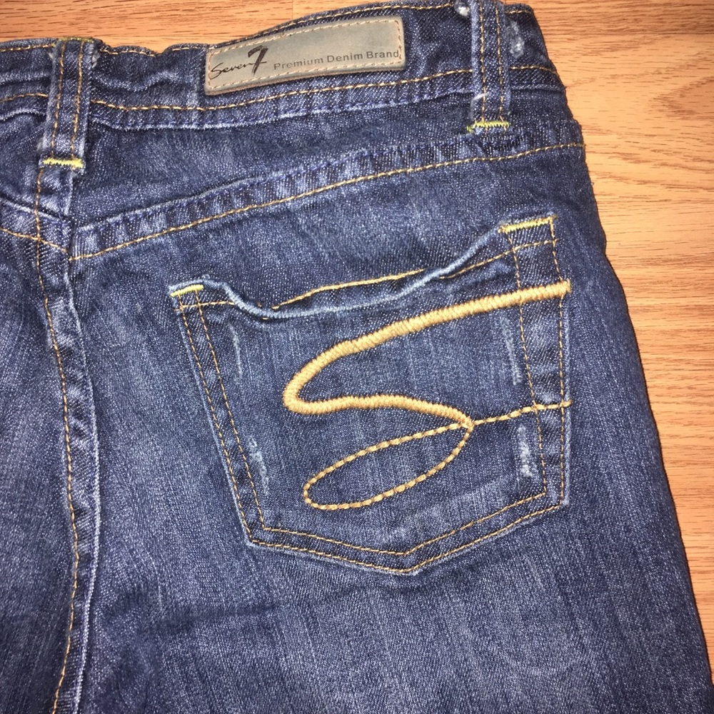 90s Y2K NWOT Women’s Seven Jeans Size 31 Boot Cut Embroidered Pocket